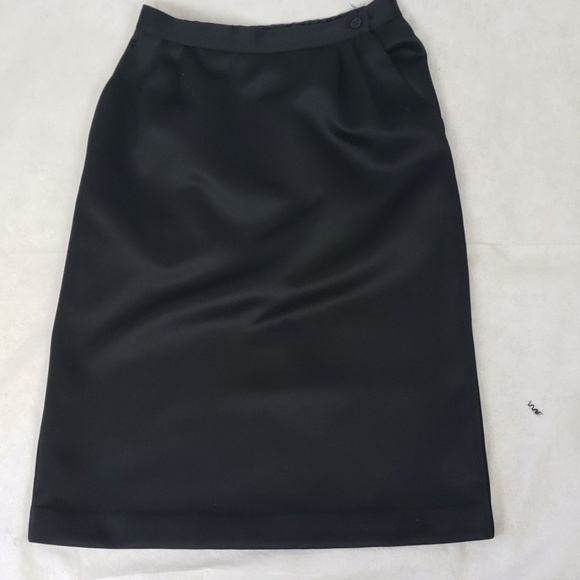 VTG JOYCE SPORTSWEAR black midi skirt size 5/6 - Picture 6 of 8
